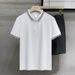 Men's Clothing Short Sleeved Polo Shirt Men's Trendy Summer T Shirt Korean Version Slim Trend 2024 New All Match T Shirt Top_viptrois.com