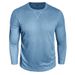 Men's Waffle-Knit Long Sleeve T-Shirt – Breathable Polyester Crew Neck Tee For Urban Layering Slim Fit Casual Top (S-XXL)_viptrois.com