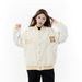 National Trend Ethnic Style Woven Design Sense Letter Embroidery Trendy Brand PU Leather Sleeve Patchwork Color Block_viptrois.com