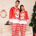 Christmas family set cartoon Snowflake deer Christmas family set printed homewear pajamas_viptrois.com