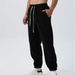 Men's Solid Color Sweatpants Suit_viptrois.com
