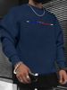 Men's Loose Casual Fashionable Classic Paris Letter Pattern Printed Round Neck Long Sleeved Sweatshirt Suitable For Autumn And Winter Wear_viptrois.com