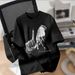 Cross-Border Foreign Trade Women's Clothing European And American Dark Style Round Neck Drop Shoulder T-Shirt Loose_viptrois.com