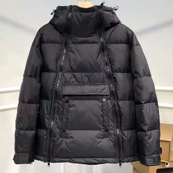 Internet Celebrity Same Style New Couple Hooded Puffer Trendy Brand Coat Warm Zipper Winter Fashion Thickened Cotton_viptrois.com