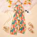 Mother & Kids INS Girl Fashion Tropical Flowers Full Print Jumpsuit Fashion Casual Jumpsuit Summer Wear_viptrois.com