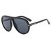 Men's Sunglasses Fashion Large Frame T Shaped Frog Mirror Pilot Sunglasses Trendy Retro Sunscreen Visor_viptrois.com