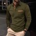 Men's Clothing Men's Polo Shirt Long Sleeve Lapel Business Casual Fashion_viptrois.com