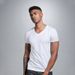 180GSM Stretch Fit Men's V-Neck T-Shirt – Slim Cut Breathable Tee (White/Black/Charcoal/Navy/Army Green/Burgundy/Denim Blue)_viptrois.com