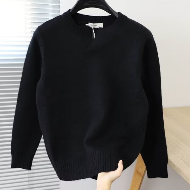 Men's Clothing Light Mature Crewneck Sweater Men's Autumn And Winter New Korean Style Fashionable Youth All-match Casual Niche Base Sweater_viptrois.com