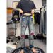 American High Street Patch Ripped Jeans For Men's Fashion Summer New Style, Distressed, Washed, Slim Fit, Versatile,_viptrois.com