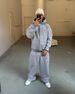 New American Retro Washed Long Sleeved Hooded Shirt Loose Casual Trousers Fashionable Japanese Sweater Suit_viptrois.com