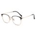 Men's New Fashion Korean Square Literary Metal Flat Mirror Anti Blue Light Glasses Frame Men_viptrois.com