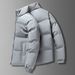Men's Oversized Quilted Puffer Jacket Workwear Style Winter Coat With Stand Collar, Water-Resistant & Windproof Polyester Fill, Plus Size XL-8XL_viptrois.com