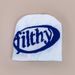Retro Filthy Letter Beanie - Unisex Knit Hat For Hip-Hop & Street Style - Warm & Stylish In 19 Color Options (54-62cm)_viptrois.com