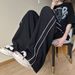 Men's Casual Straight Leg Pants Comfortable Loose Fit Trousers Elastic Waist Striped Design Spring Autumn_viptrois.com