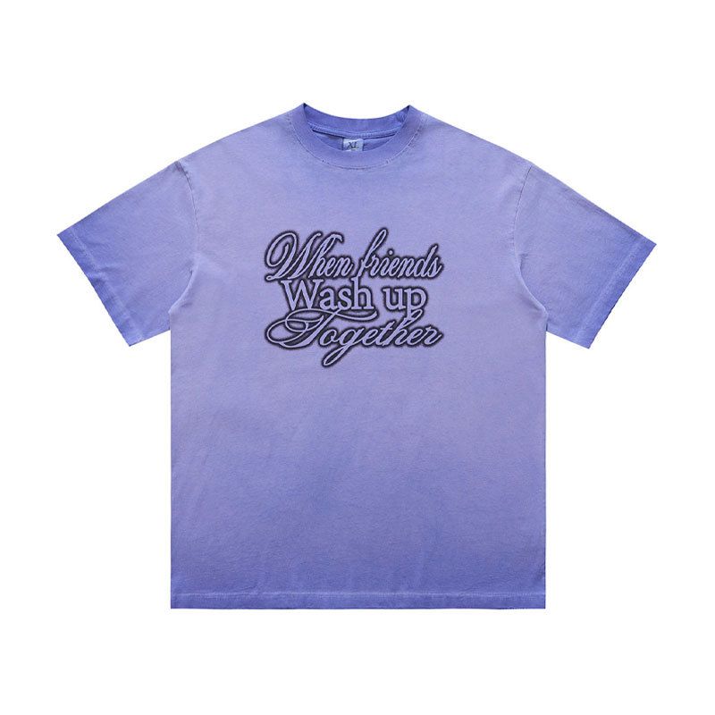 Green Washed T-Shirt 260g American Vintage Style Unique Trendy Print Design_viptrois.com