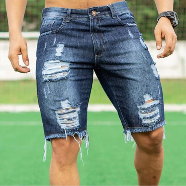 Men's Clothing One Piece Slim Fashion Jeans Men's Shorts_viptrois.com