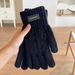 Men's Knitted Warm Gloves Winter Cold-Proof Thickened Korean Style Business Fashion Personality Cable Knit Touchscreen_viptrois.com