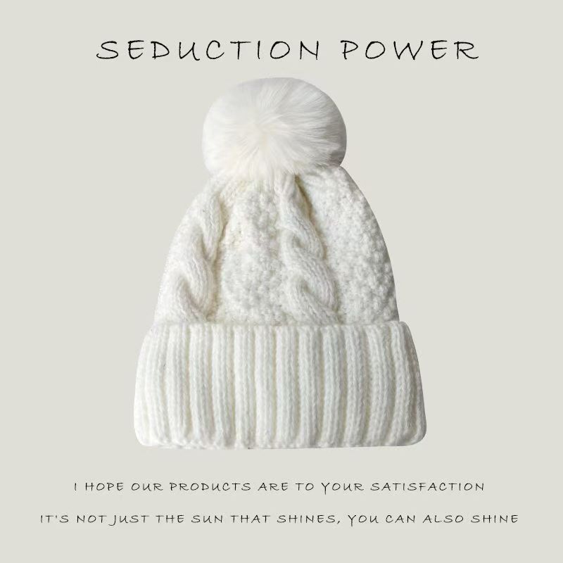 Winter Knitted Wool Hat Warm And Versatile Windproof Knitted Hat Ear Protection Student Pullover Hat_viptrois.com