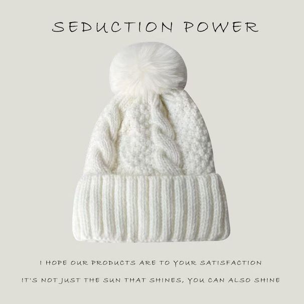 Winter Knitted Wool Hat Warm And Versatile Windproof Knitted Hat Ear Protection Student Pullover Hat_viptrois.com