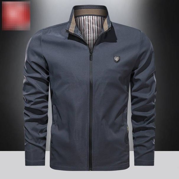 2025 Autumn New Youth Casual Stand-up Collar Thin Jacket Middle-aged And Young Men's Outdoor Business Casual Jacket_viptrois.com