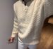 Retro Cable-Knit Sweater – Unisex Oversized Henley Pullover (90s Grunge Revival Texture)_viptrois.com