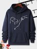 Men's Autumn And Winter Casual Fashionable Loose Hoodie Dog Print Warm Long Sleeved Pullover Sweater_viptrois.com