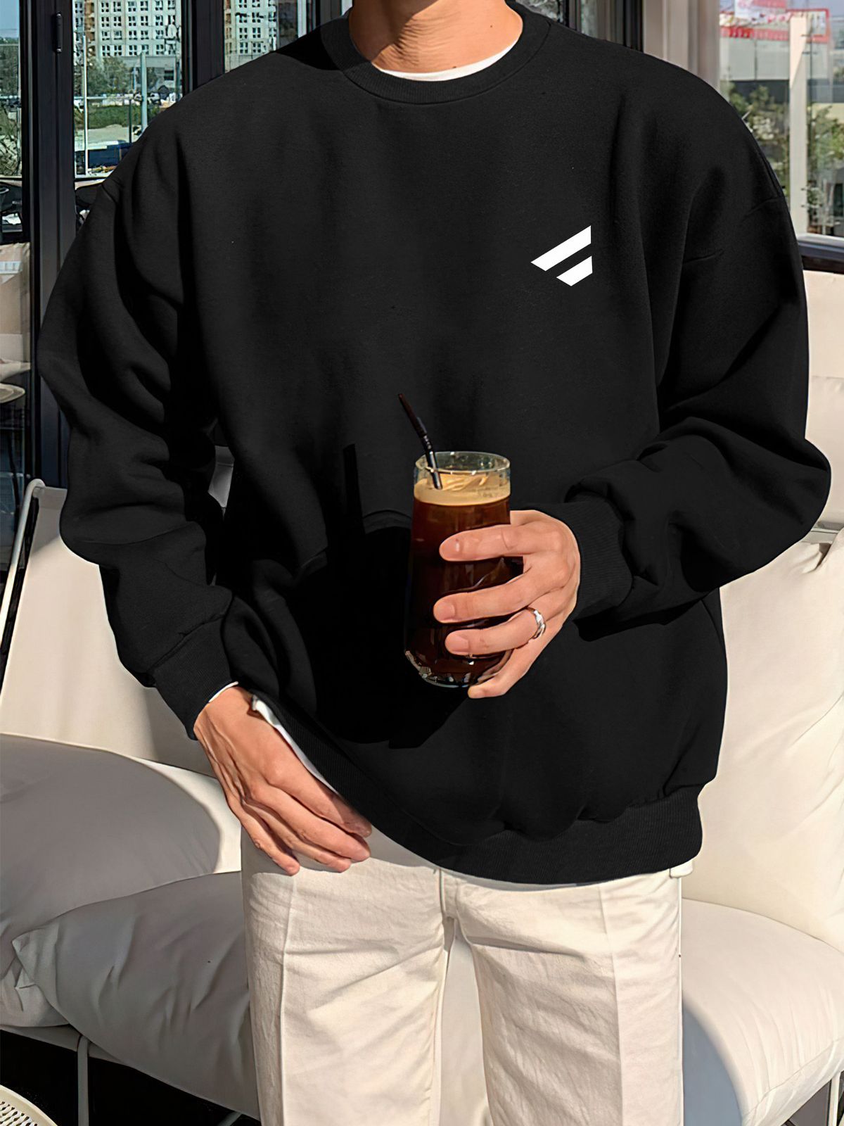 Autumn And Winter Men's Top Sweatshirt Loose And Comfortable Warm And Hooded Sweatshirt Men's Clothing_viptrois.com