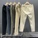 Men's Clothing High End Solid Color Nine Point Pants Spring And Summer New Korean Version Slim Fit Versatile British Style Straight Casual Pants_viptrois.com
