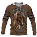 Men's Clothing Winter New Sweatshirt European And American Style Lion Animal 3D Three Dimensional Printing Pattern Large Size Loose Sweatshirt_viptrois.com