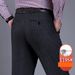 Autumn And Winter Woolen Velvet Trousers Men's Straight Thickened Trousers Loose Straight Business Casual Black Non Iron Suit Trousers Men_viptrois.com