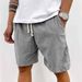 2025 European And American Foreign Trade New Men's Summer Casual Drawstring Corduroy Retro Shorts For Casual Wear_viptrois.com