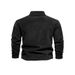2025 Fashion Outerwear Men's Stand Collar Half Zipper Pure Color Long Sleeve Straight Type Fleece Sweatshirts_viptrois.com