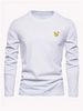 Men's Spring And Autumn Cotton Loose And Comfortable Versatile Eagle Pattern Printed Round Neck Long Sleeve T-shirt Top_viptrois.com