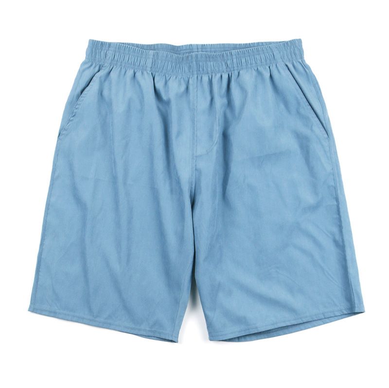 2024 new beach pants nylon cotton men's shorts solid color cross-border foreign trade beach pants European and American large size sports pants_viptrois.com