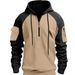 Men's Sweatshirt Autumn And Winter Zipper Hoodie Arm Pocket Top Suitable For Daily Leisure Sports_viptrois.com