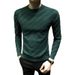 Men's Clothing Light Luxury Jacquard Knitted Autumn And Winter High End Slim Fit Casual Round Neck Long Sleeve Bottoming Shirt_viptrois.com