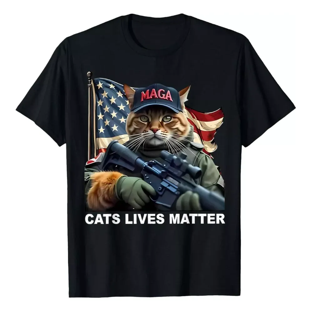 MENS WOMENS Cats Lives Matter Funny Trump 2024 Cat MAGA T-Shirt Mens Womens Tees Top_viptrois.com