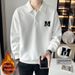 Pulse Autumn Turn-down Collar Sweatshirt Men 2025 New Trendy Brand Embroidered Loose Polo Shirt Men's Jacket Versatile Casual_viptrois.com