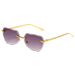 Frameless Square Sunglasses - Metal Gradient Lens With UV400 Protection (2025 Trendy Fashion Eyewear)_viptrois.com