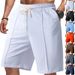 Men's Quick-Dry Ribbed Shorts - British Style Casual Athletic Short Pants For Summer_viptrois.com