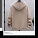 Men’s Fleece Hoodie & Joggers Set – Cozy Winter Outfit, Relaxed Fit, Trendy Streetwear (M-3XL, Black/Khaki, Polyester)_viptrois.com