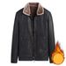 Men's leather jacket Men's leather jacket with fleece thermal leather_viptrois.com