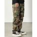 Men's Clothing Loose Straight Leg Camouflage Cargo Pants American Street Retro Style Tapered Heavyweight Tactical Military Washed Trendy Brand_viptrois.com
