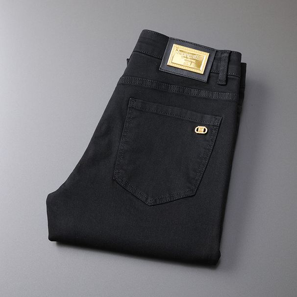 Men's Clothing Spring New Black And White Jeans Men's Skinny Elastic Brand Casual Pants Trendy_viptrois.com