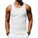 Men's Ribbed Slim Fit Sleeveless Shirt - Breathable Muscle Tank Top For Gym Workout & Summer Training_viptrois.com