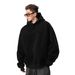Hoodie, Autumn And Winter Trendy Brand, Solid Color, Loose Fit, Hard And Versatile Jacket_viptrois.com