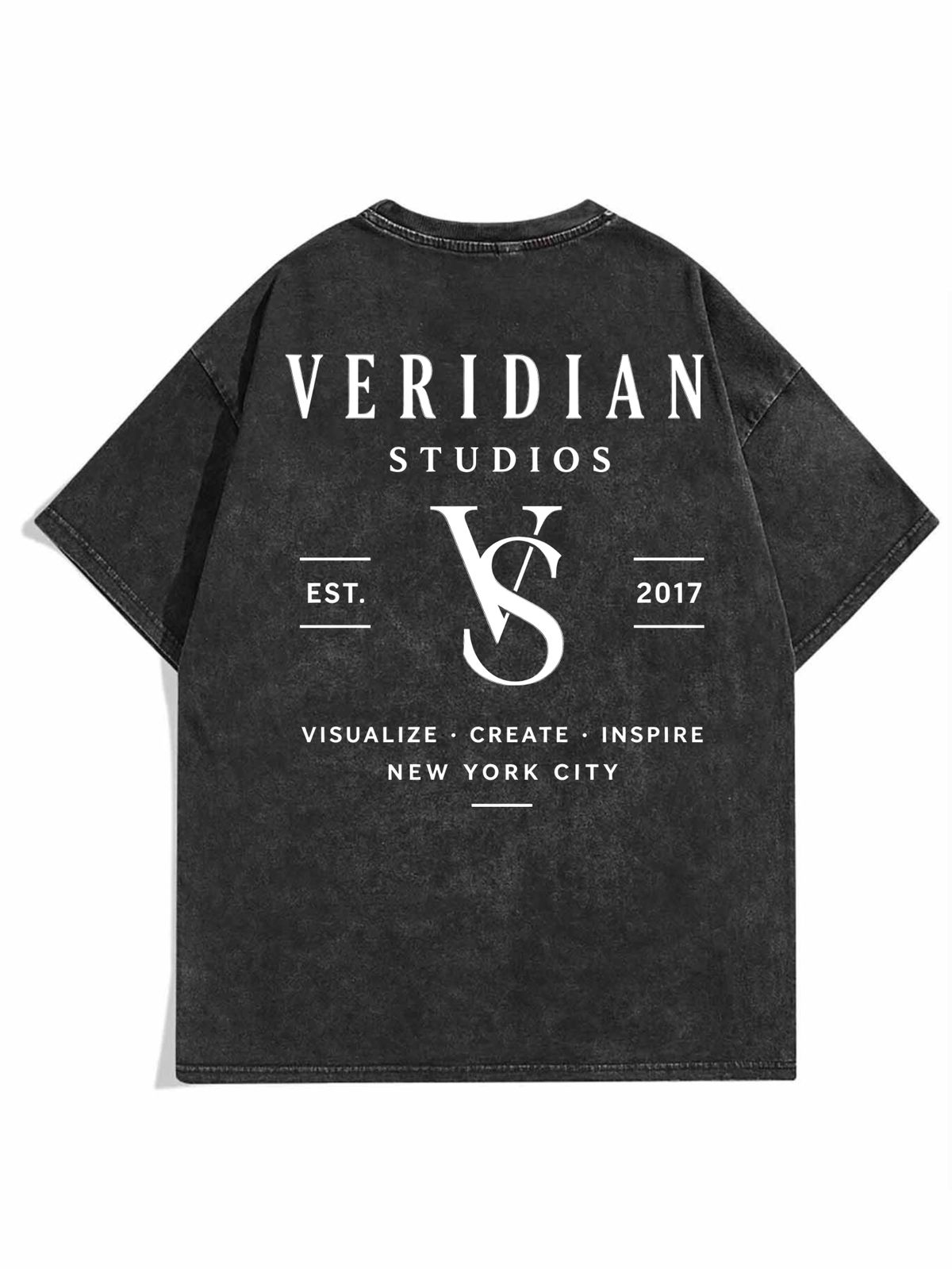 Men's Clothing Heavy Washed Cotton Short Sleeved T Shirt Casual Trend Unisex Summer Ins Black Round Neck Top Trendy Versatile Half Sleeve_viptrois.com