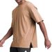 Men's Oversized Cotton T-Shirt Summer Casual Loose Fit Round Neck Short Sleeve Split Hem Tee For Gym Running Workout_viptrois.com