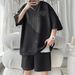 Men's Clothing Sports Suit Men's Summer Thin Wear Teenagers Short Sleeved Shorts Two Piece Suit_viptrois.com